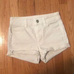 American Eagle white denim shorts